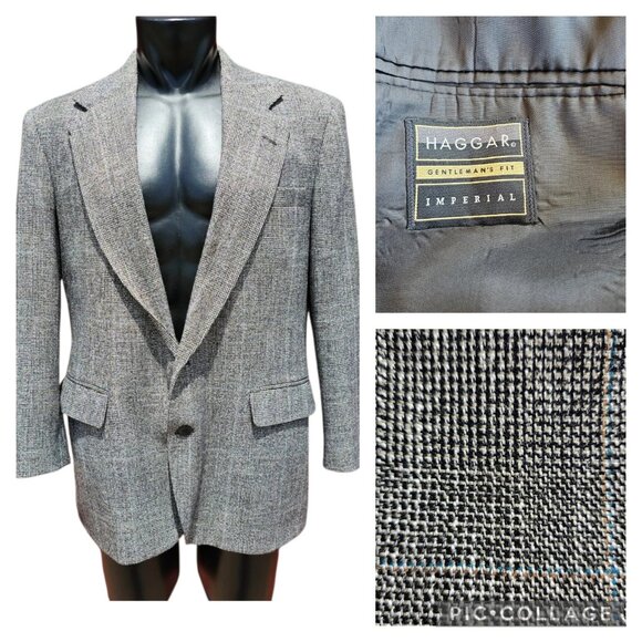 Vintage Hagger Imperial Tweed Blazer Sport Coat 42 - Picture 1 of 13